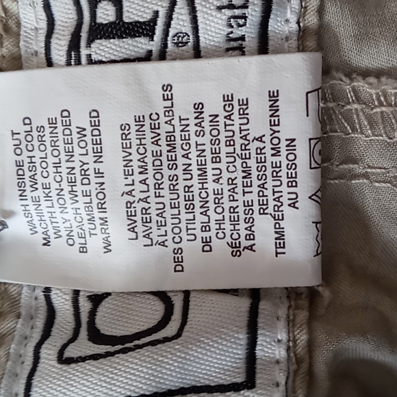 Champs Sports BNWOT Men's Cargo Shorts Camel Tan w Beige Stripe Button Fly SZ 36 - Picture 14 of 14